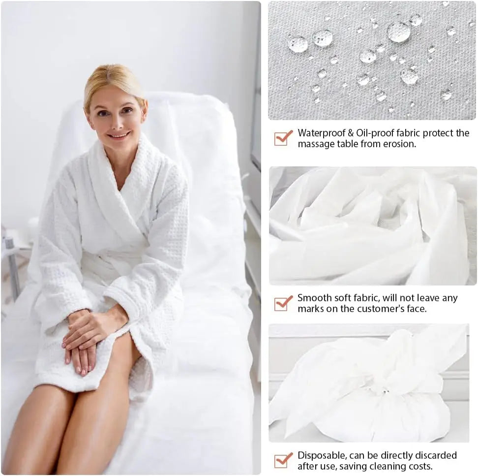 30 Pieces Disposable Bed Sheet Wholesale Beauty Salon Special Travel Breathable Non-Woven Fabric Hole Disposable Hotel Bed Cover