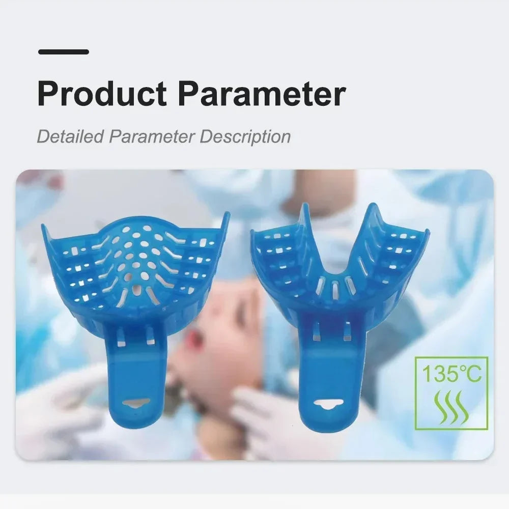 9Pcs/Set Disposable Plastic Dental Impression Trays Denspay Dental Dental Impression Plastic Tray Dentist Laboratory Tool