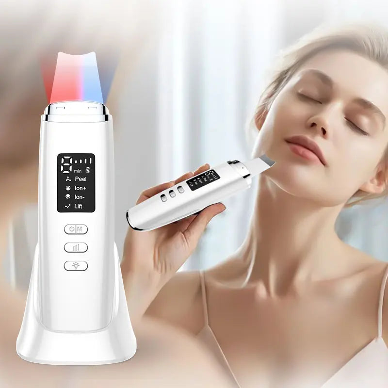 Ultrasonic Skin Scrubber Ultrasonic Deep Face Cleaning Peeling Blackhead Remover Facial Shovel Cleanser Lifting Skin Care